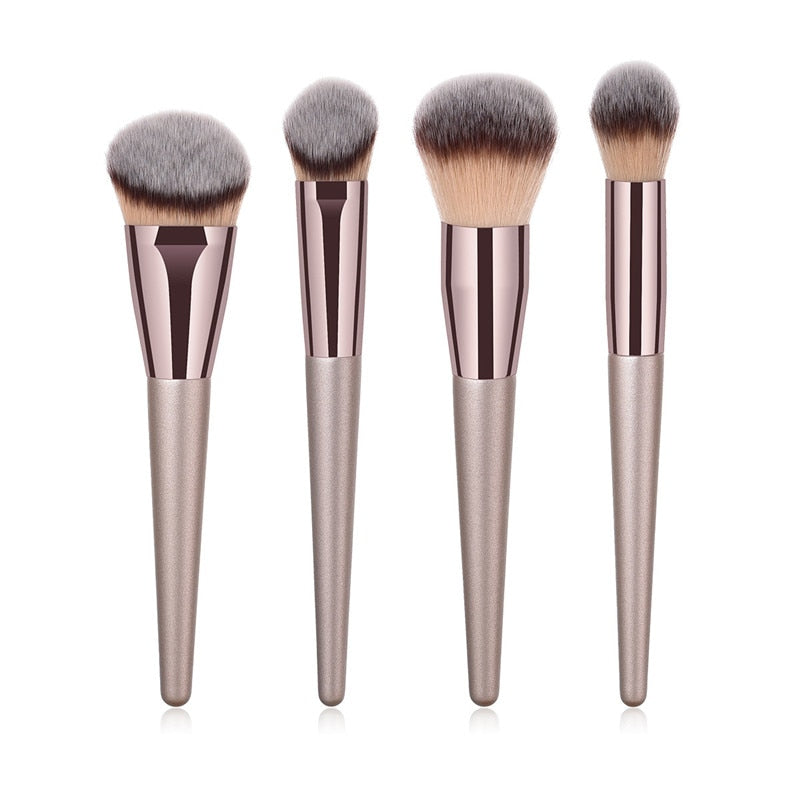 Champagne Elegance Makeup Brush Collection