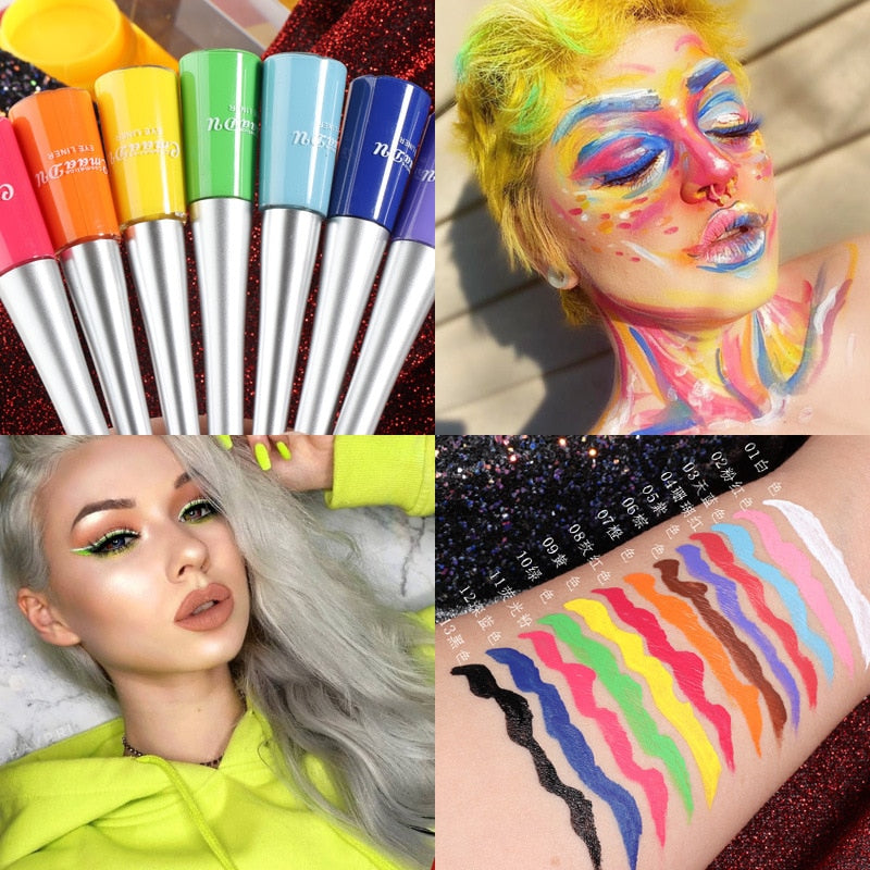 Colorful Liquid Eyeliner Waterproof Long Lasting
