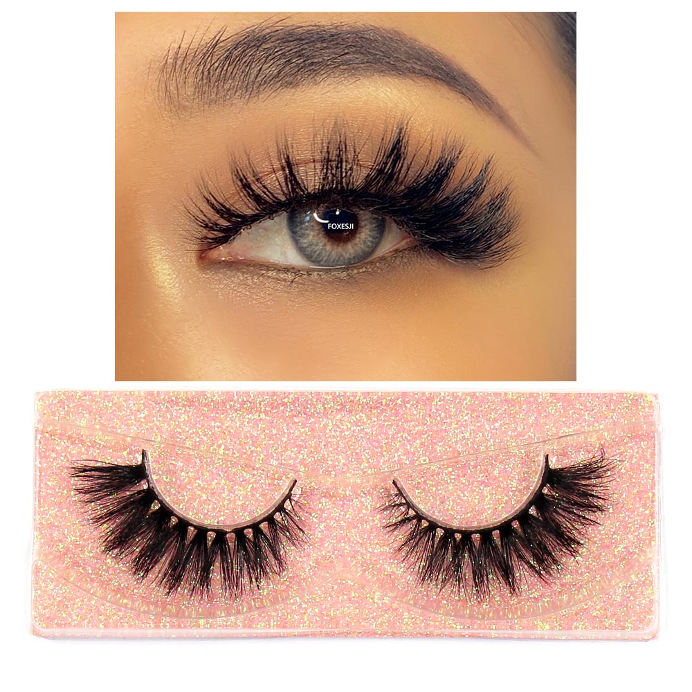 Eyelashes 3D Lashes Fluffy Soft Wispy Natural Cross Lash
