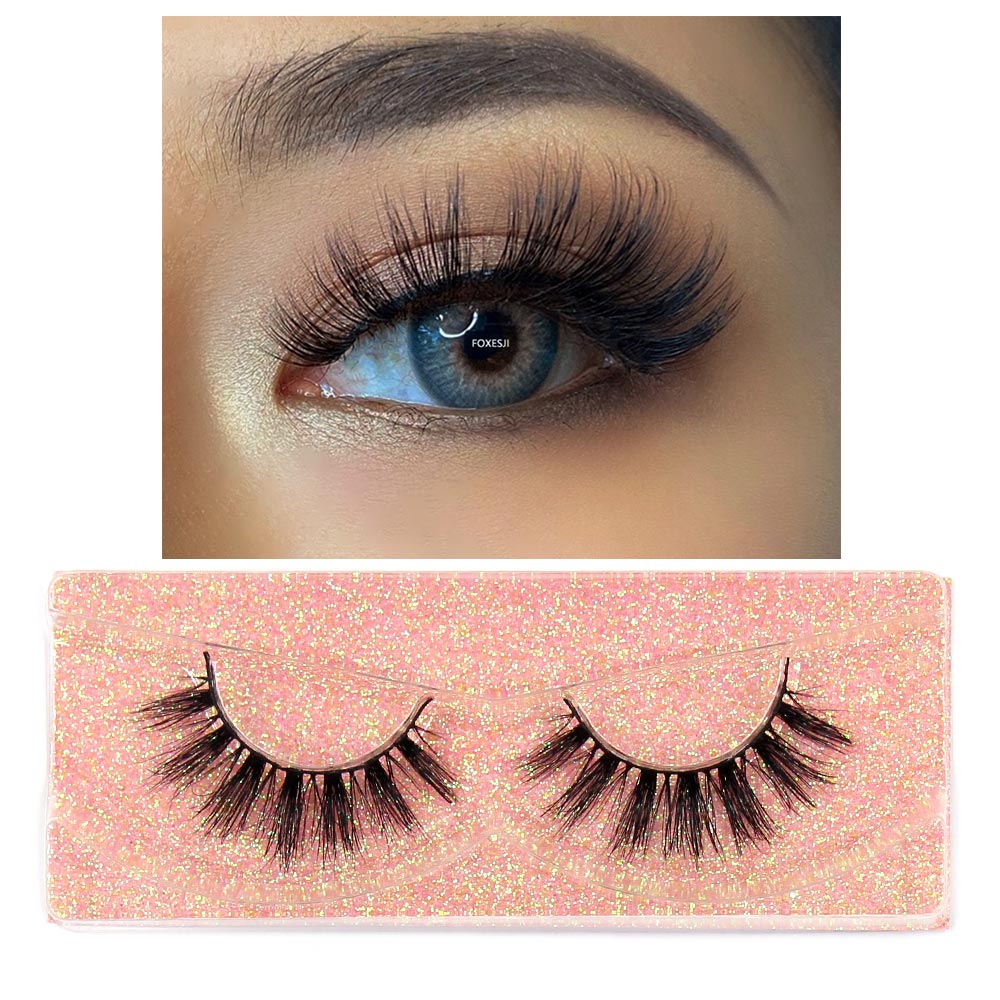Eyelashes 3D Lashes Fluffy Soft Wispy Natural Cross Lash