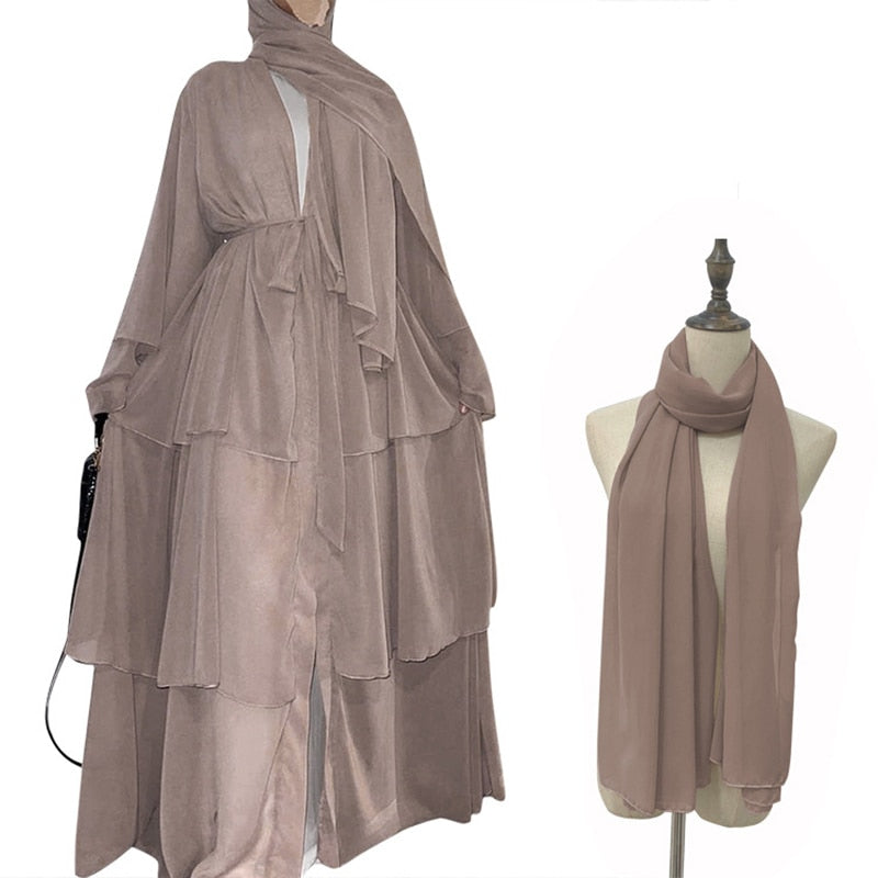 Chiffon Open Abaya
