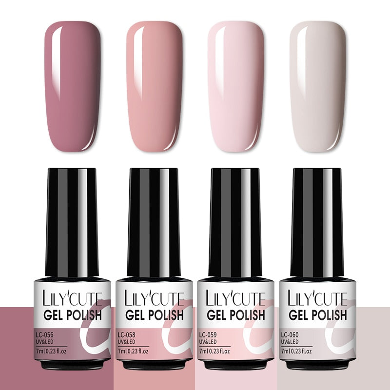 7ML Gel Nail Polish Nude Semi-Permanent Nail Polish For Nails Soak Off UV LED UV Gel DIY Nail Art Gel Varnishes