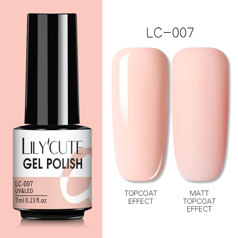 7ML Gel Nail Polish Nude Semi-Permanent Nail Polish For Nails Soak Off UV LED UV Gel DIY Nail Art Gel Varnishes