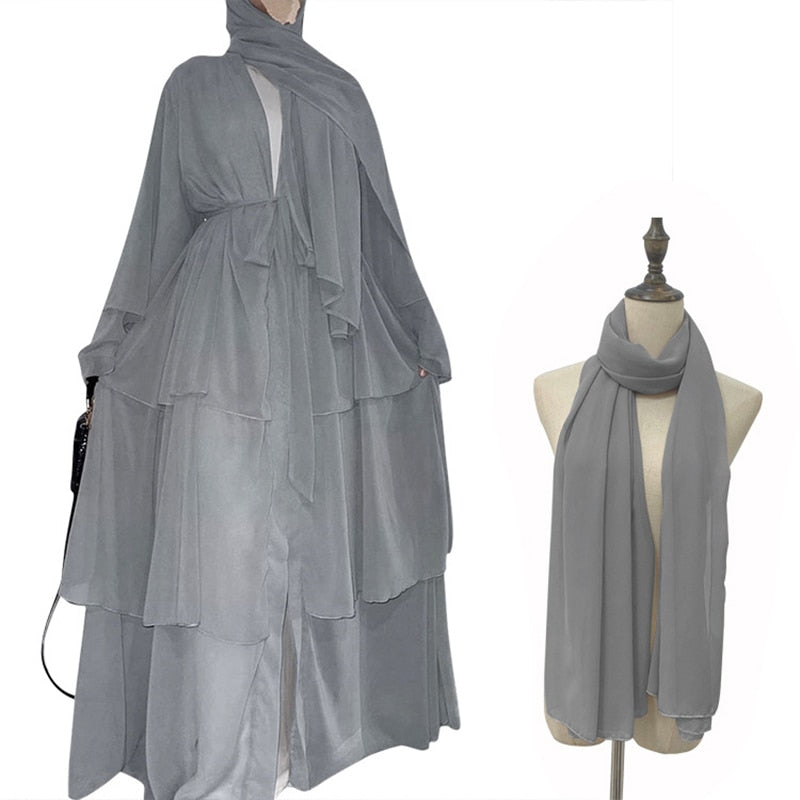 Chiffon Open Abaya