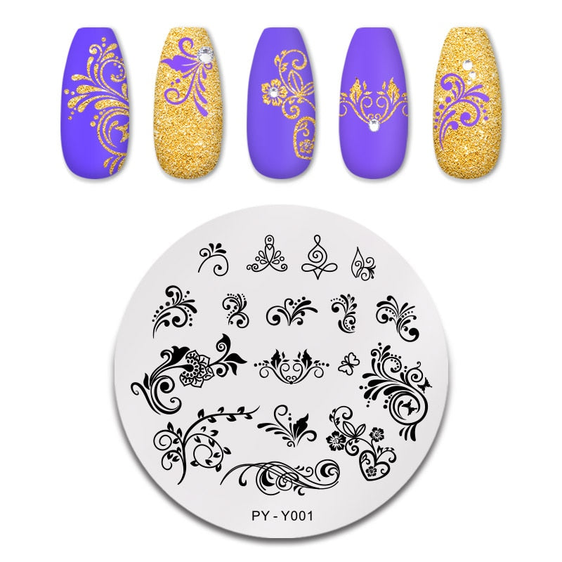 12X6cm Nail Art Templates Stamping Design