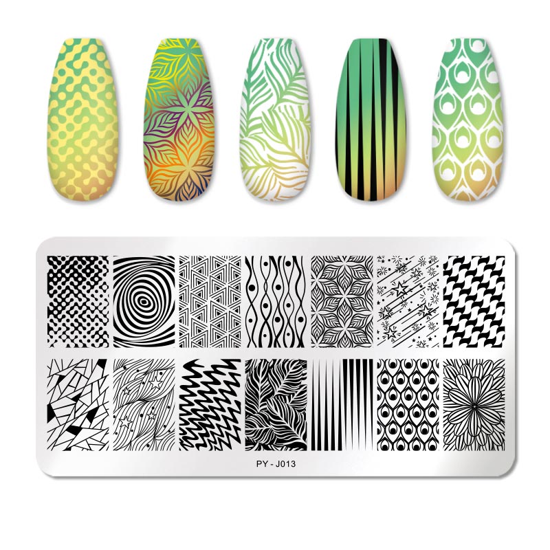 12X6cm Nail Art Templates Stamping Design