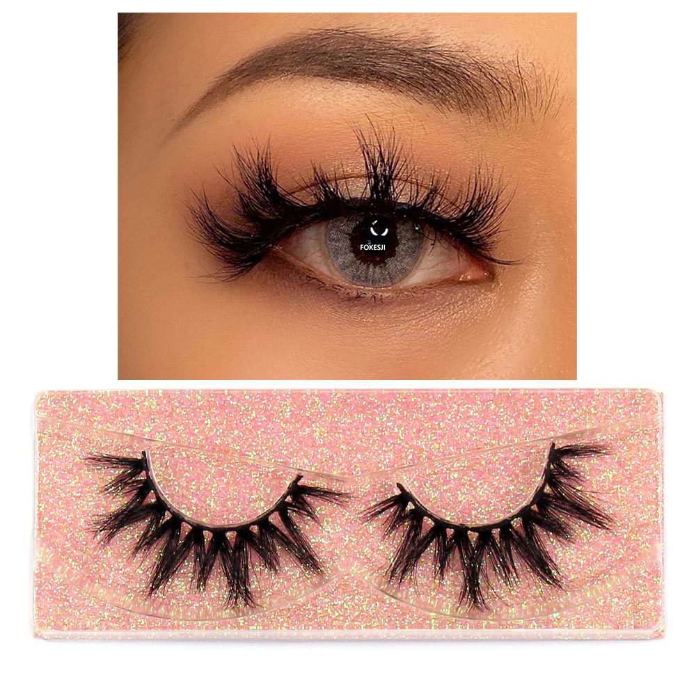Eyelashes 3D Lashes Fluffy Soft Wispy Natural Cross Lash