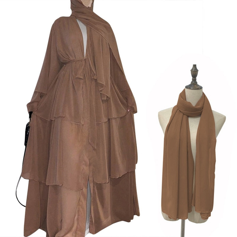 Chiffon Open Abaya