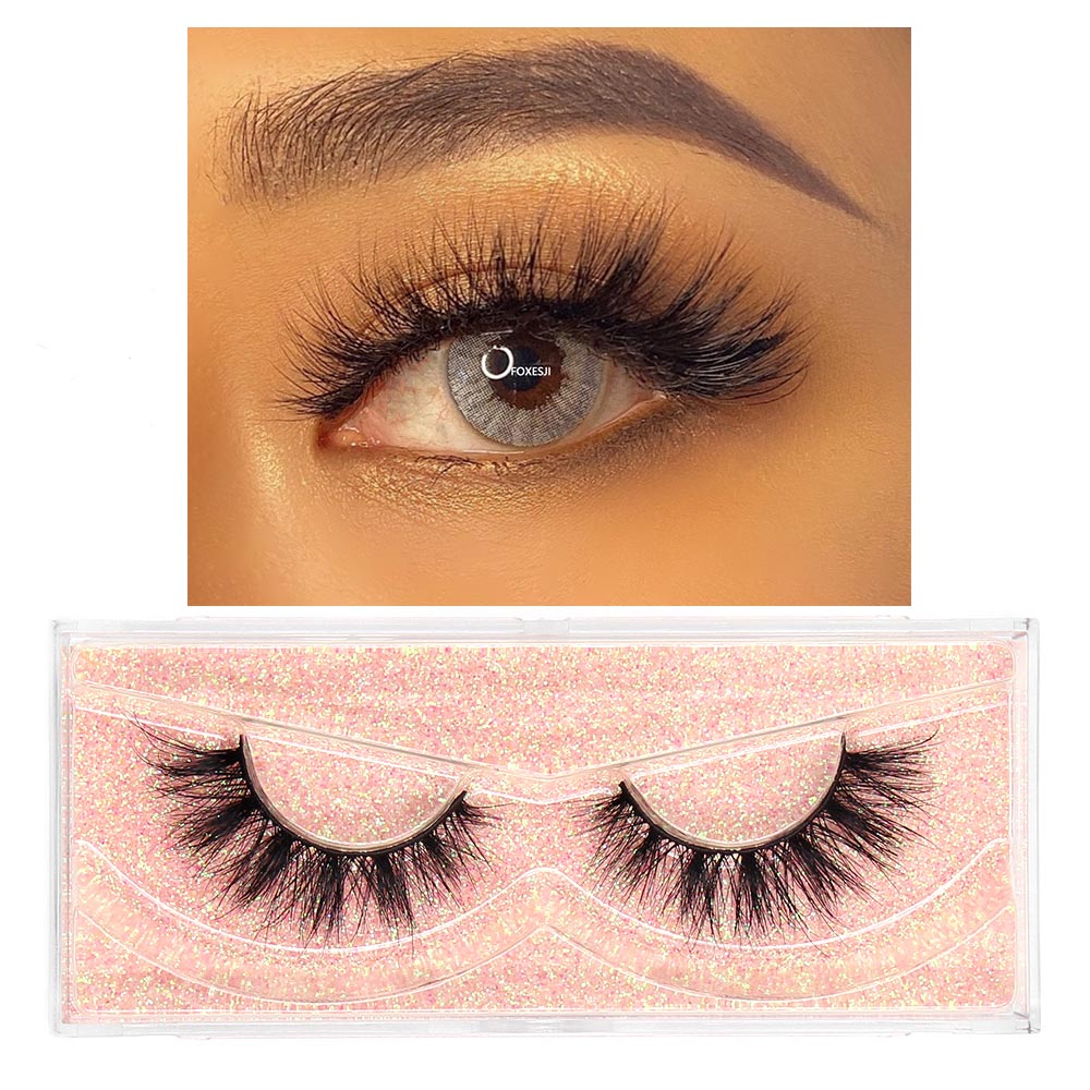 Eyelashes 3D Lashes Fluffy Soft Wispy Natural Cross Lash
