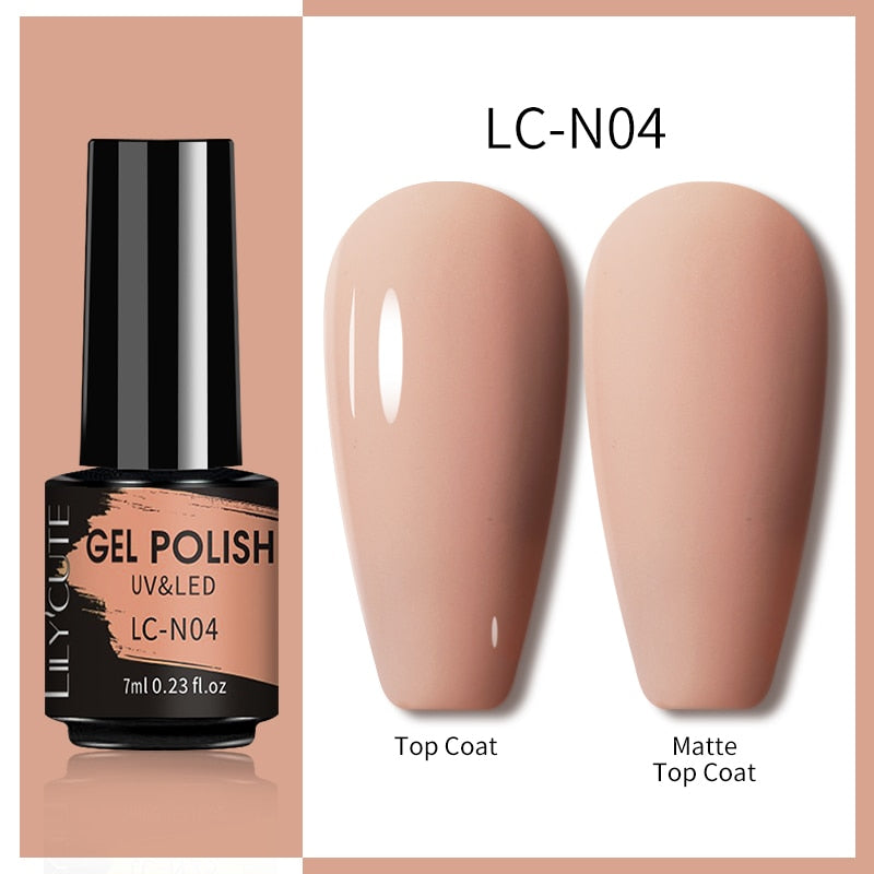 7ML Gel Nail Polish Nude Semi-Permanent Nail Polish For Nails Soak Off UV LED UV Gel DIY Nail Art Gel Varnishes