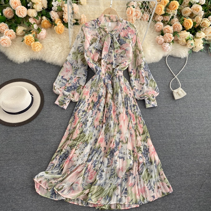 Floral Vintage Long Dress