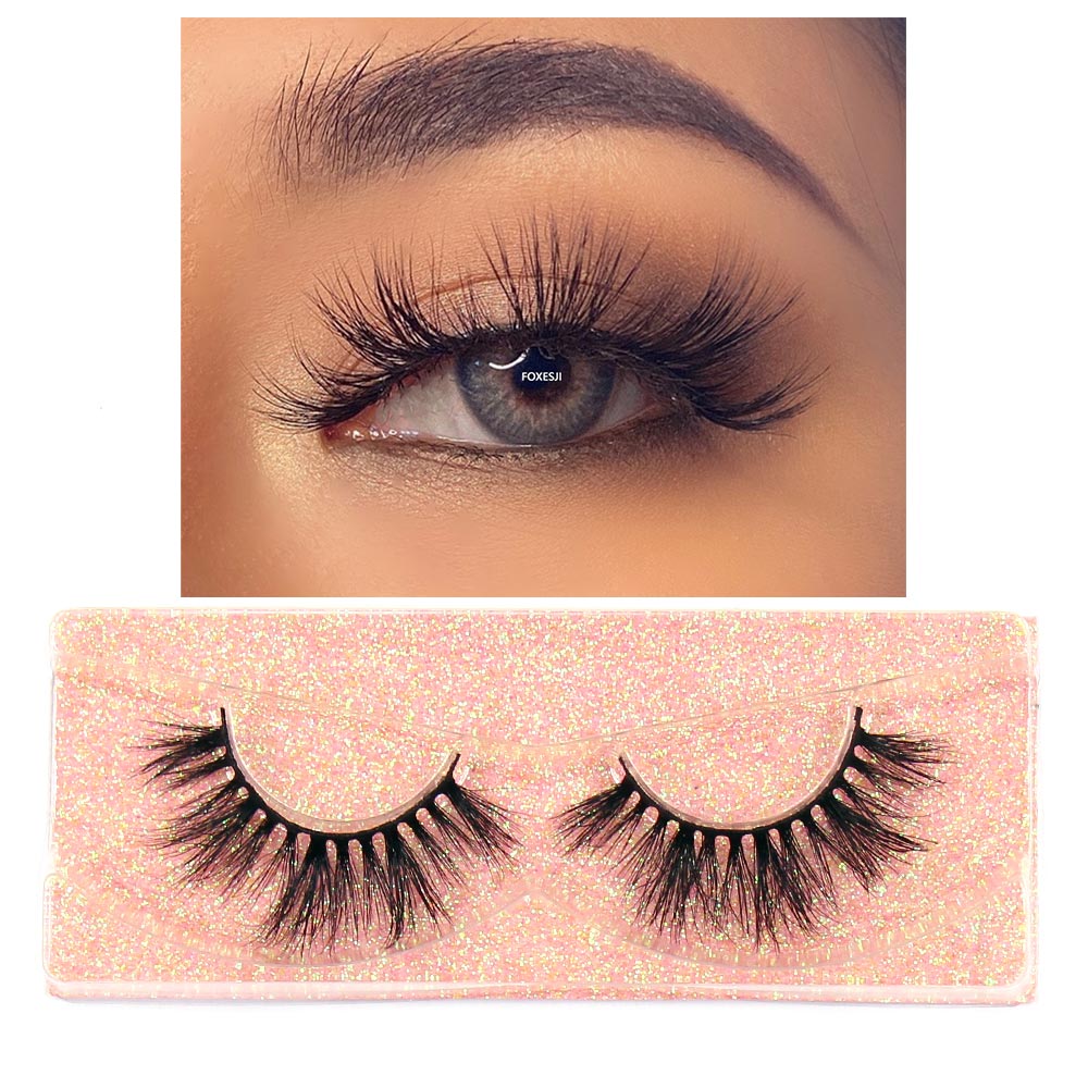Eyelashes 3D Lashes Fluffy Soft Wispy Natural Cross Lash