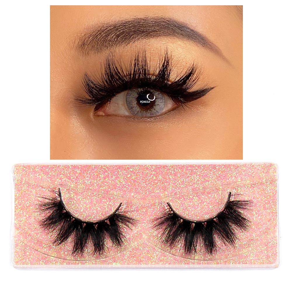 Eyelashes 3D Lashes Fluffy Soft Wispy Natural Cross Lash