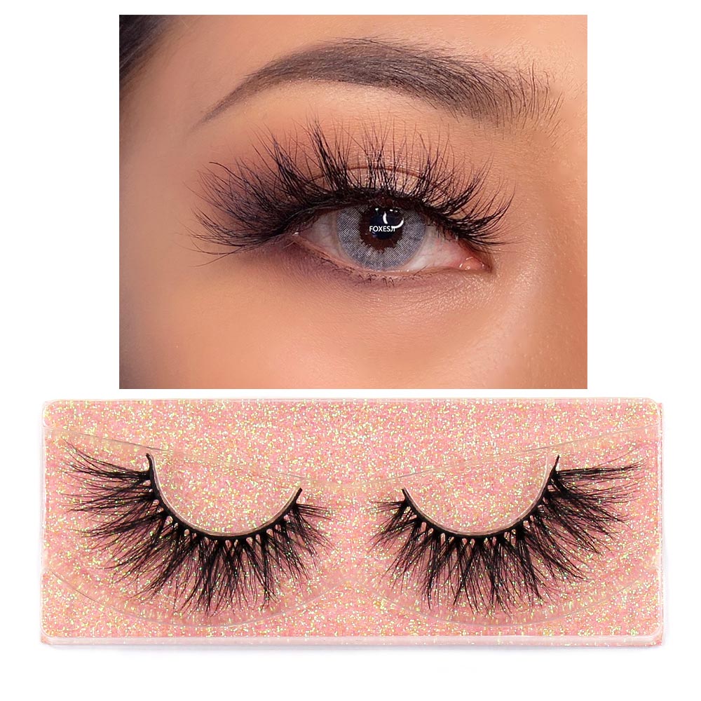 Eyelashes 3D Lashes Fluffy Soft Wispy Natural Cross Lash
