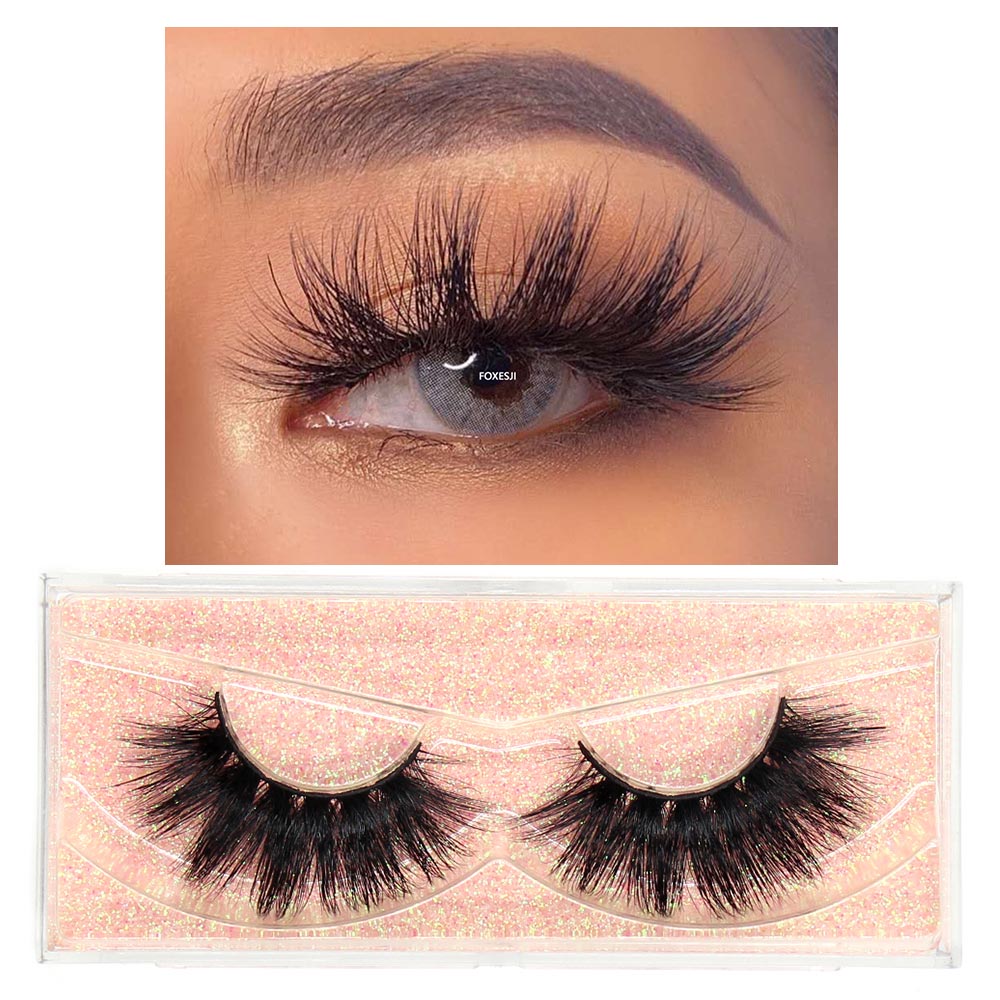 Eyelashes 3D Lashes Fluffy Soft Wispy Natural Cross Lash
