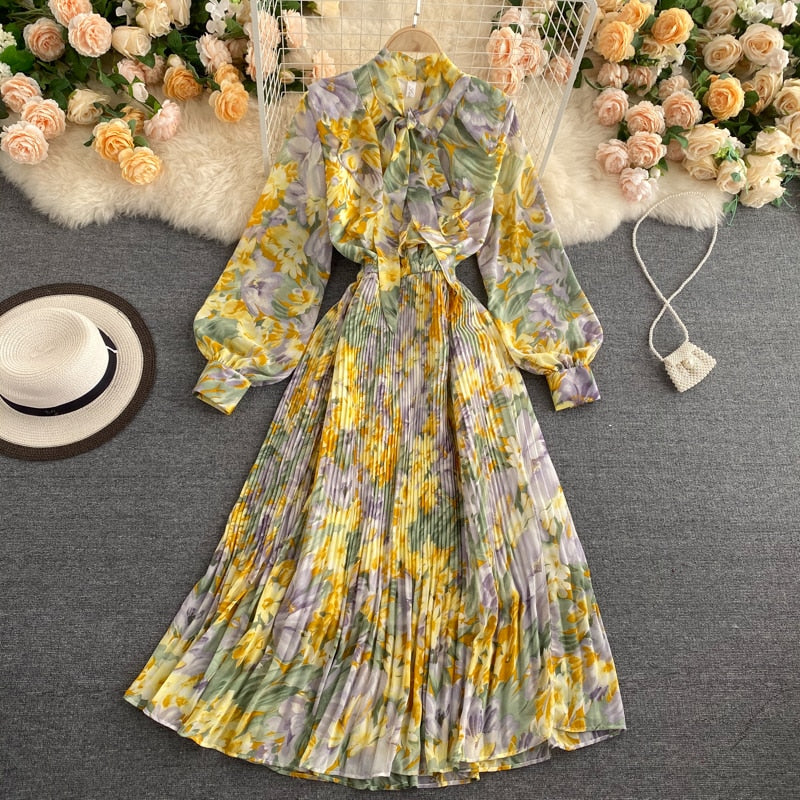 Floral Vintage Long Dress