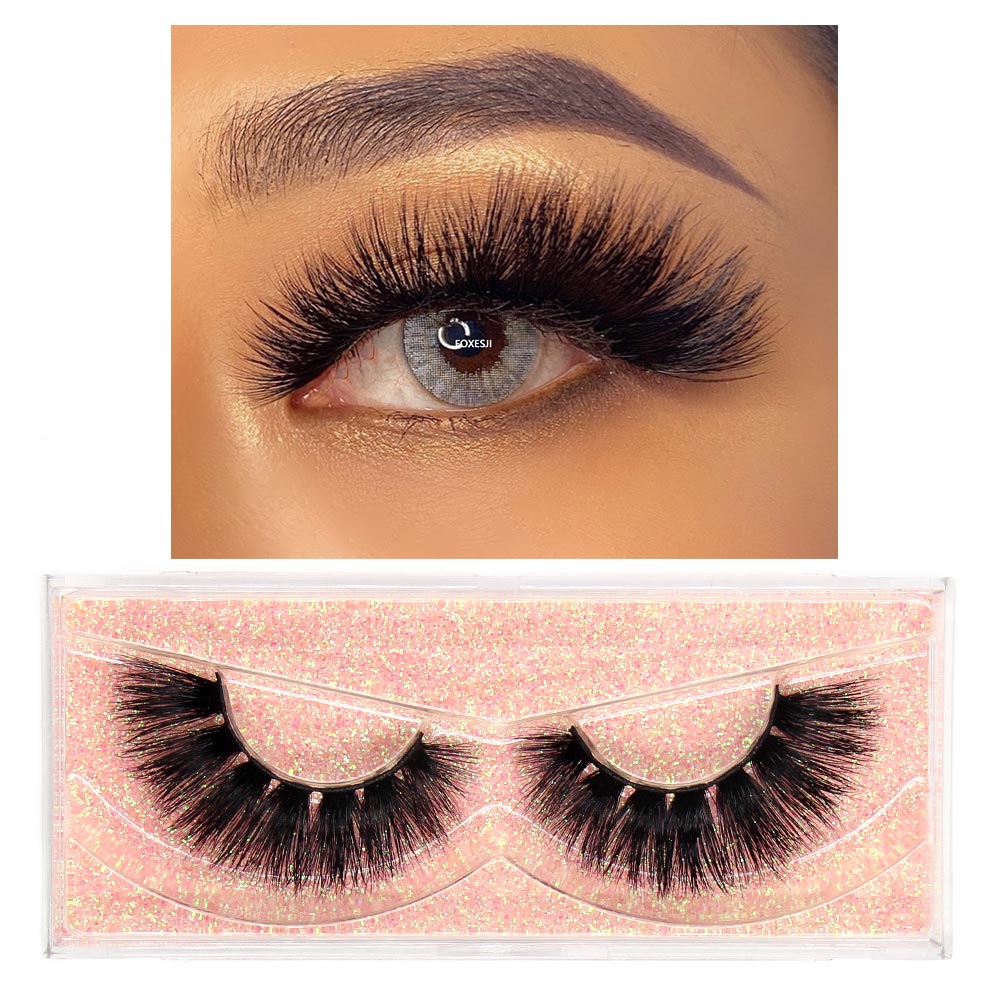 Eyelashes 3D Lashes Fluffy Soft Wispy Natural Cross Lash