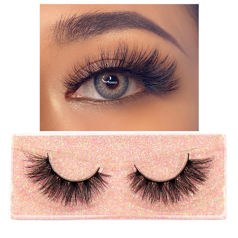 Eyelashes 3D Lashes Fluffy Soft Wispy Natural Cross Lash