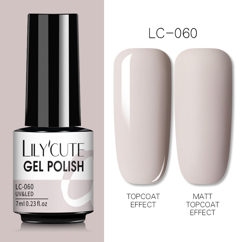 7ML Gel Nail Polish Nude Semi-Permanent Nail Polish For Nails Soak Off UV LED UV Gel DIY Nail Art Gel Varnishes