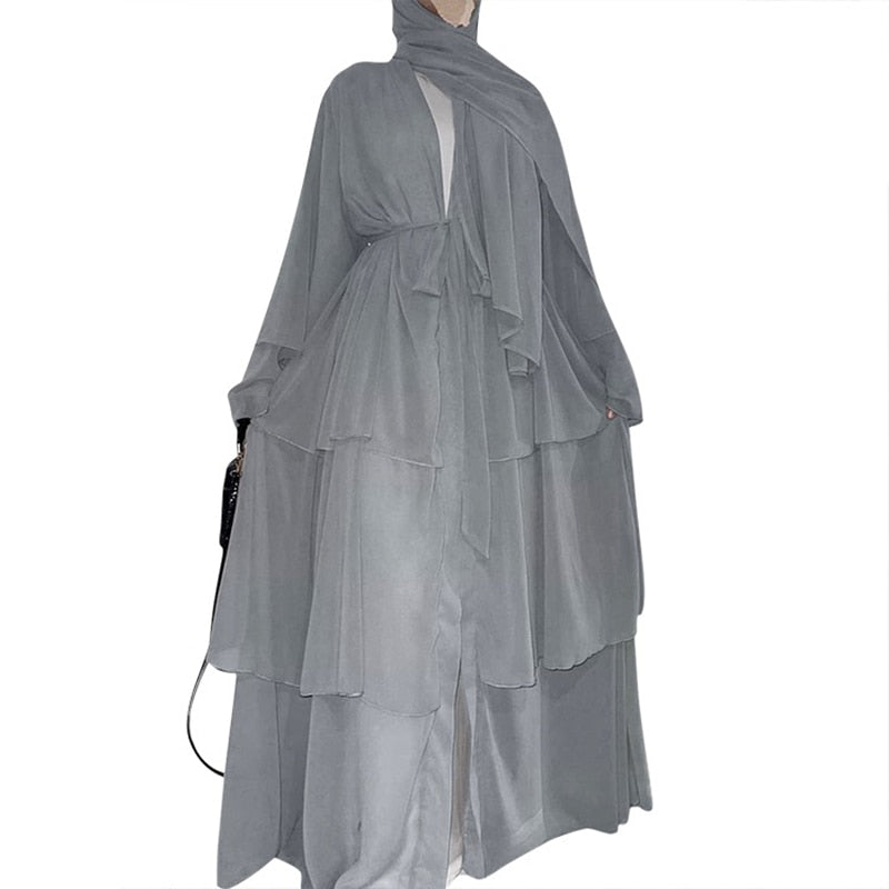 Chiffon Open Abaya