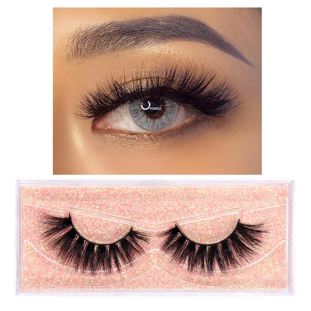 Eyelashes 3D Lashes Fluffy Soft Wispy Natural Cross Lash