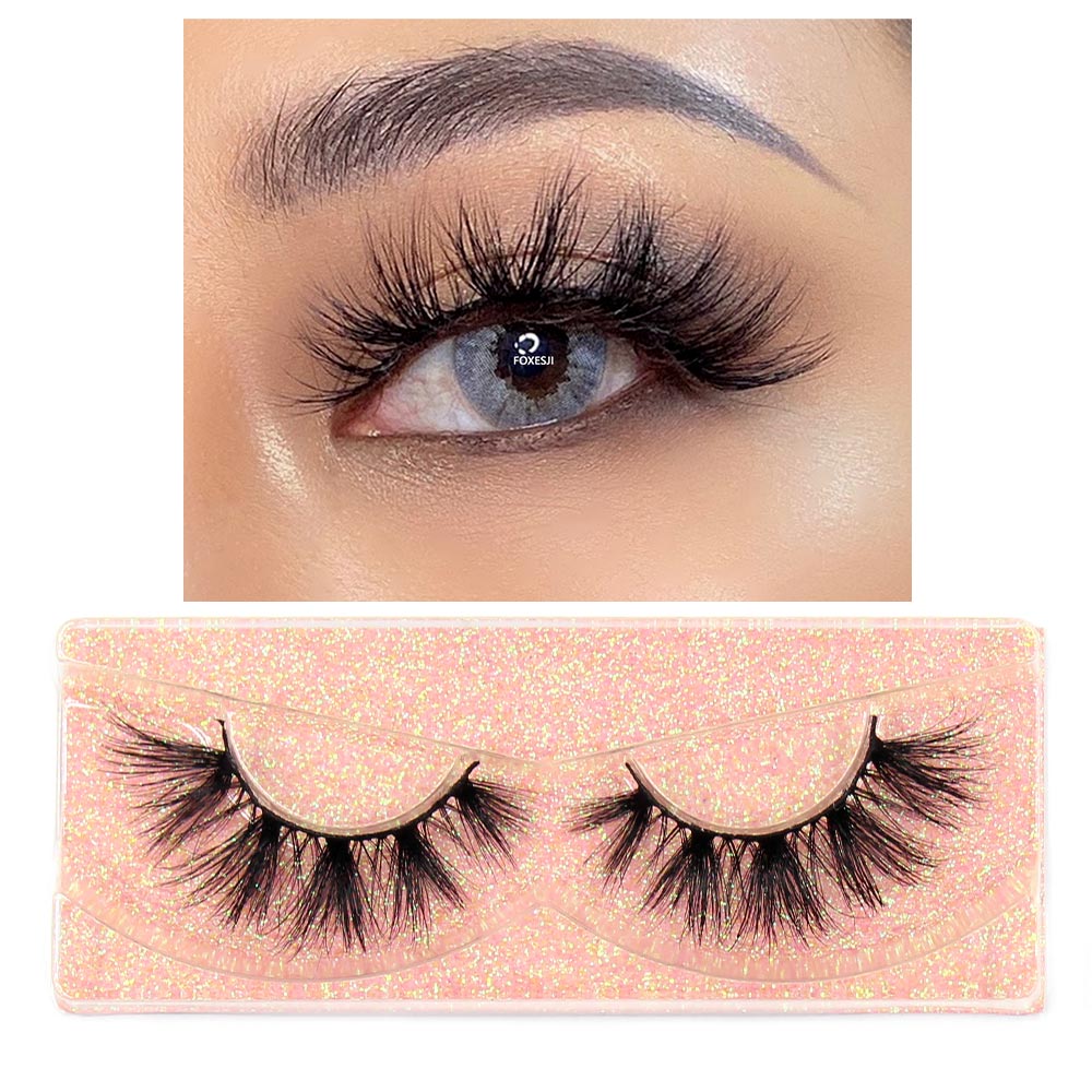Eyelashes 3D Lashes Fluffy Soft Wispy Natural Cross Lash