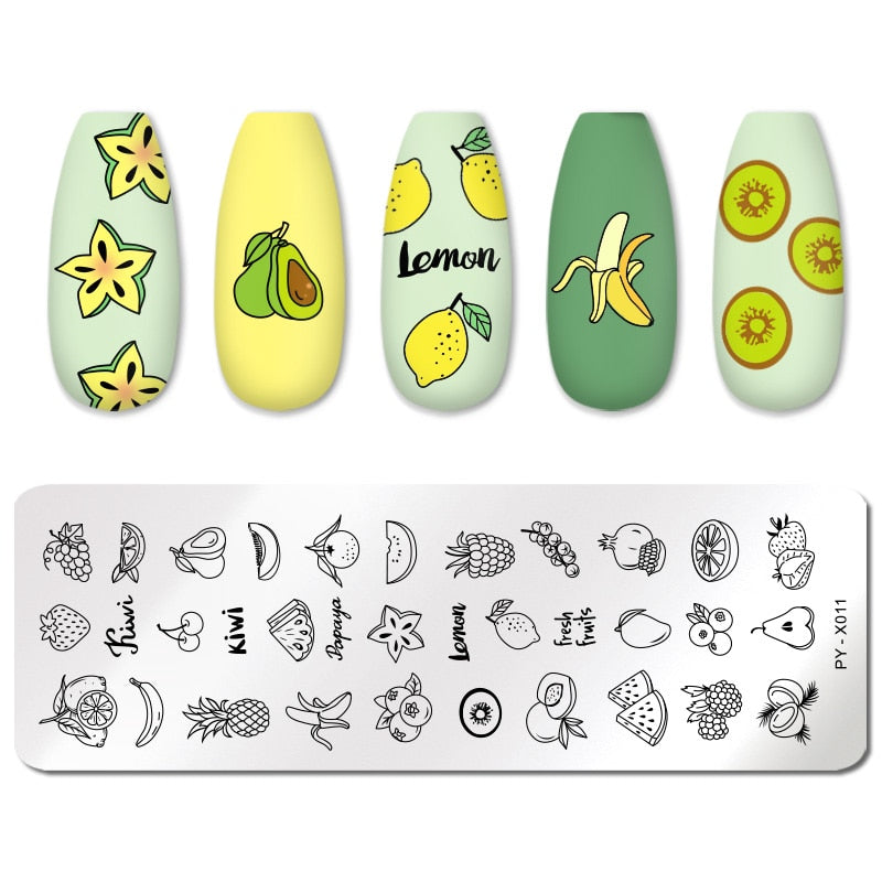 12X6cm Nail Art Templates Stamping Design
