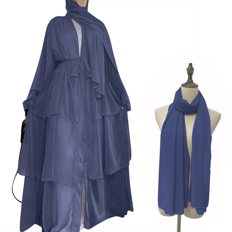 Chiffon Open Abaya
