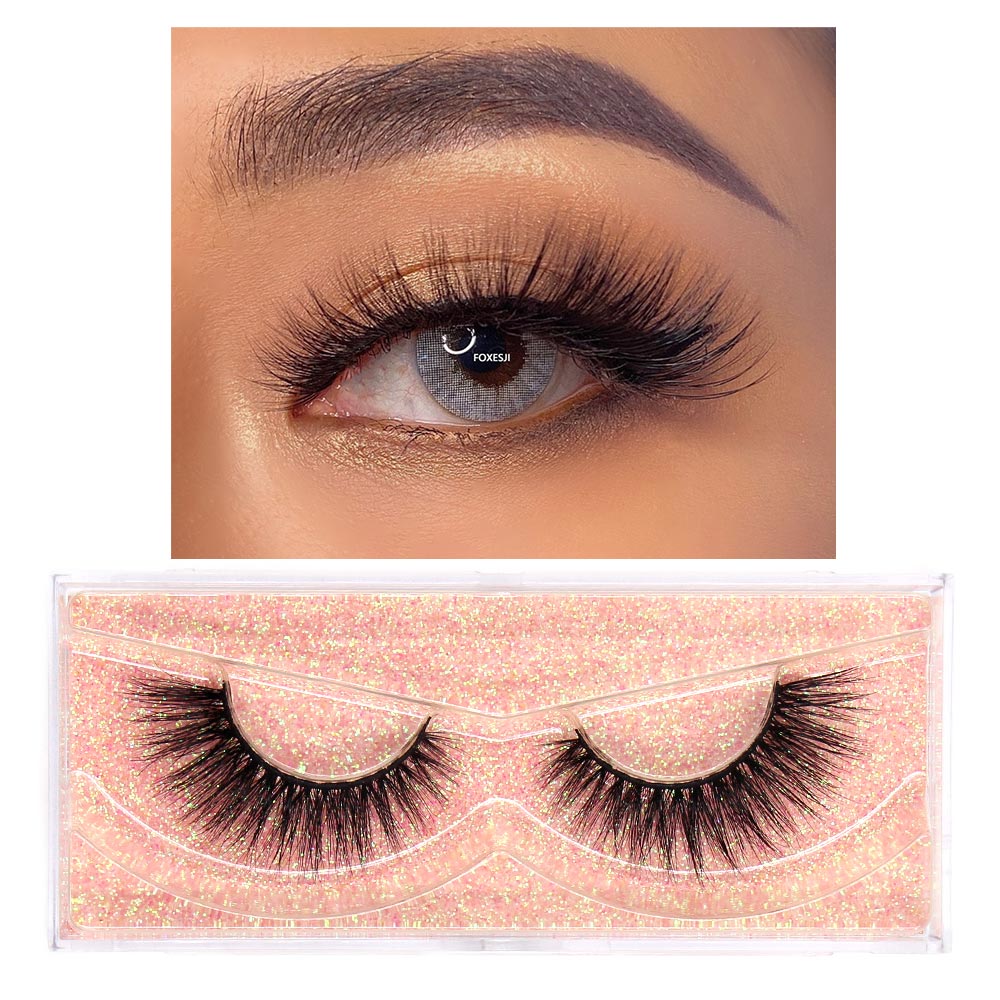 Eyelashes 3D Lashes Fluffy Soft Wispy Natural Cross Lash