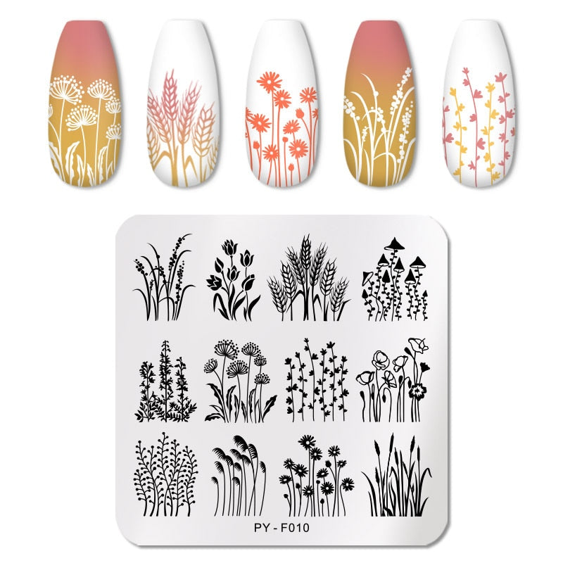 12X6cm Nail Art Templates Stamping Design