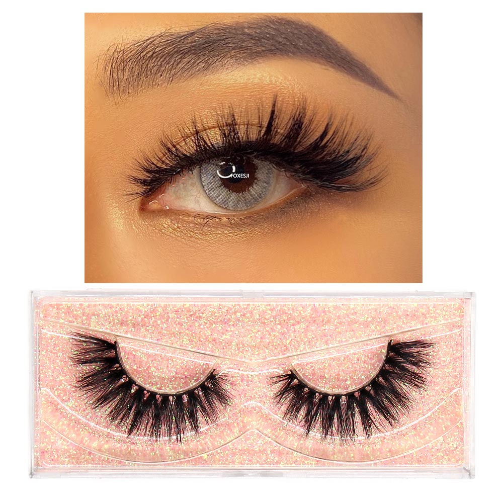 Eyelashes 3D Lashes Fluffy Soft Wispy Natural Cross Lash