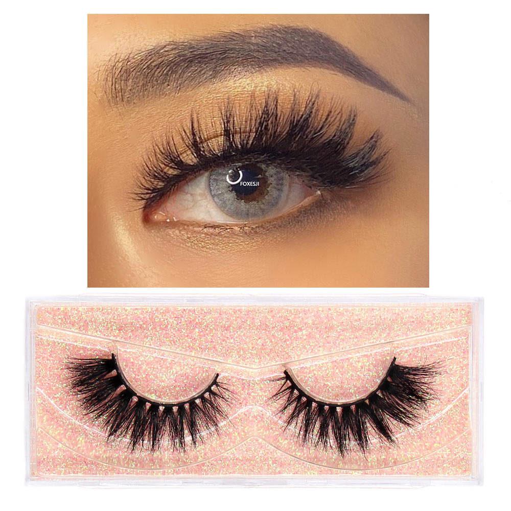 Eyelashes 3D Lashes Fluffy Soft Wispy Natural Cross Lash