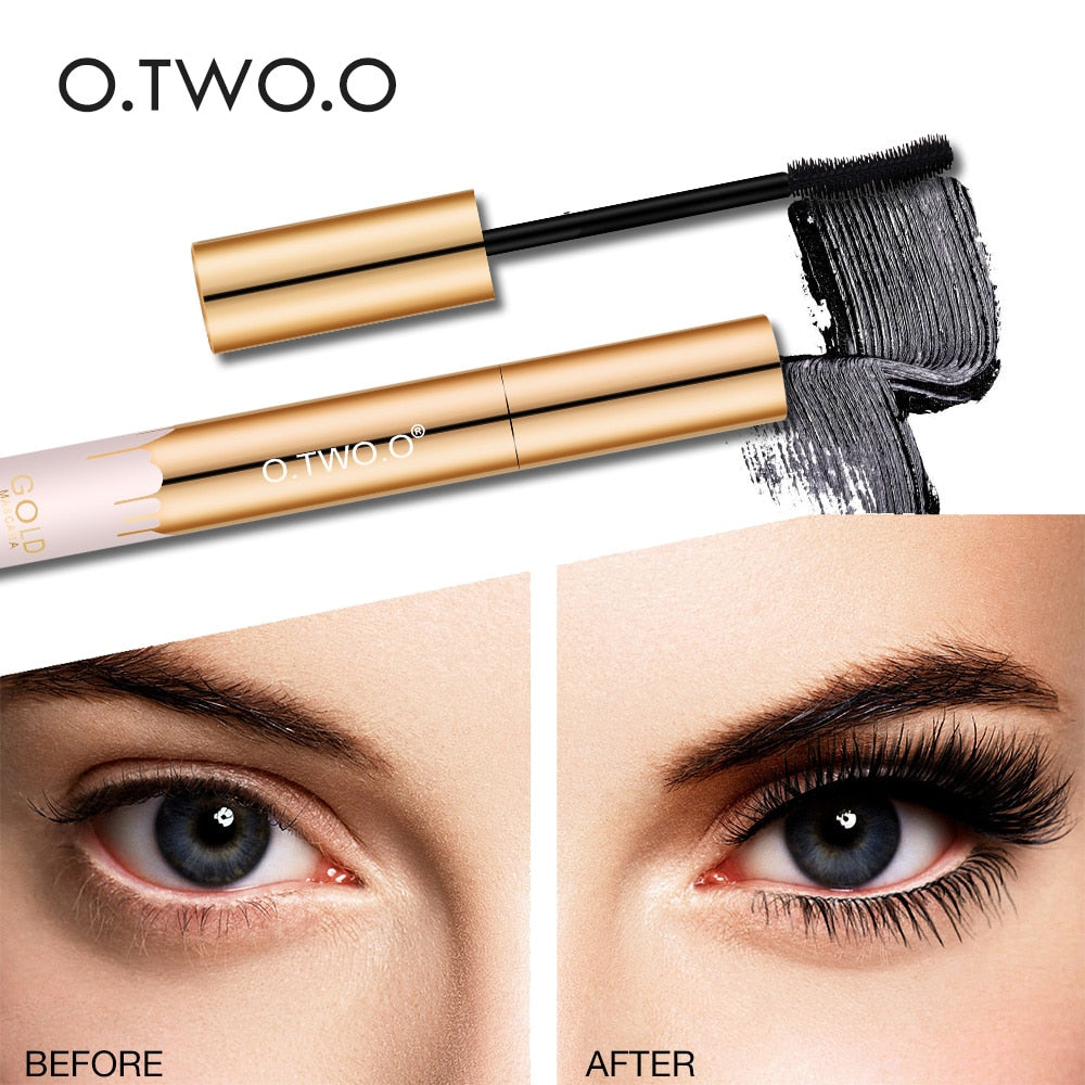 3D Mascara Lengthening Lashes Brush Gold Color Mascara