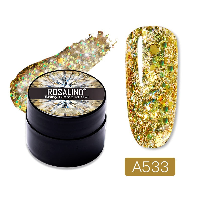 Gel Nail Polish Glitter Paint Hybrid