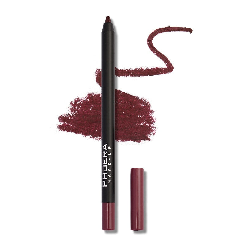 Waterproof Matte Lipliner Pencil Red Contour Tint 12 Colors