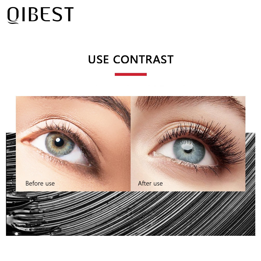 Black Mascara Eyelashes 4D Silky Lengthening Makeup Waterproof Volume