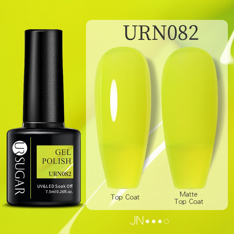 Sparkling Gel Nail Polish Reflective Glitter Semi Permanent Need Base Top Coat 7.5ml