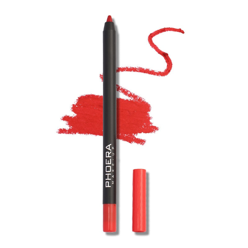 Waterproof Matte Lipliner Pencil Red Contour Tint 12 Colors