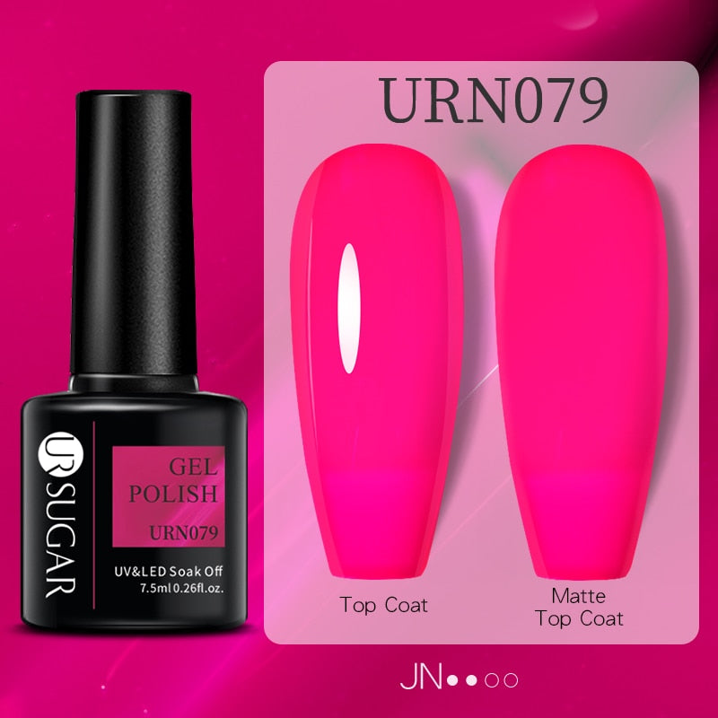 Sparkling Gel Nail Polish Reflective Glitter Semi Permanent Need Base Top Coat 7.5ml