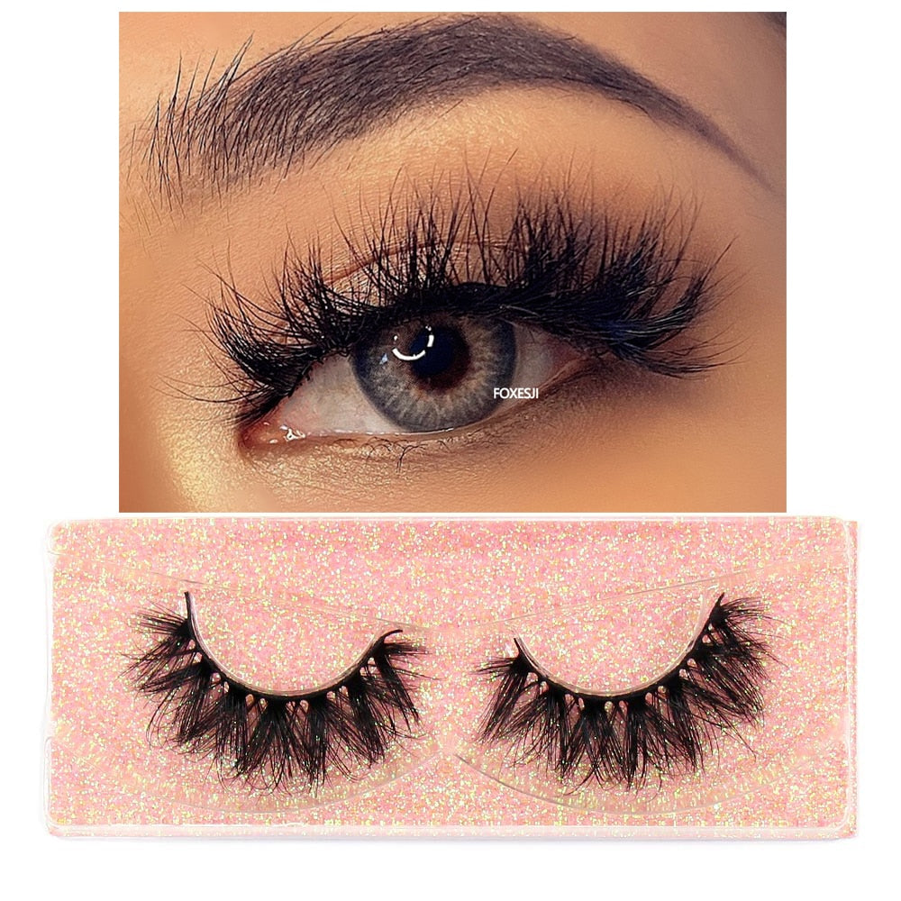 Eyelashes 3D Lashes Fluffy Soft Wispy Natural Cross Lash