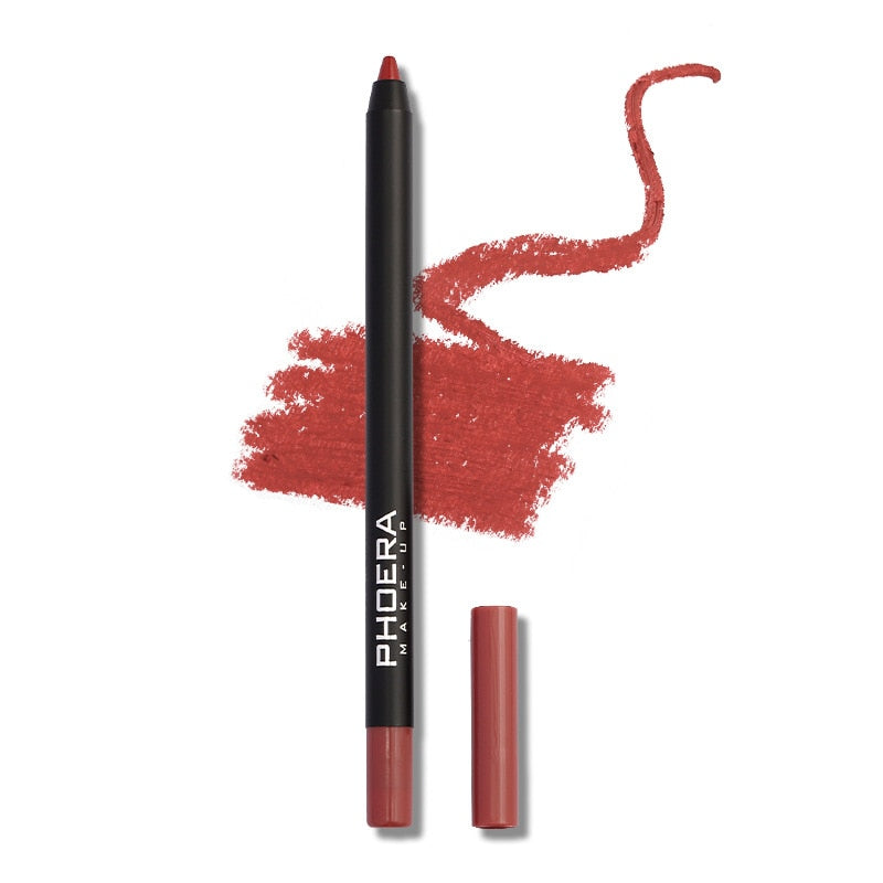 Waterproof Matte Lipliner Pencil Red Contour Tint 12 Colors