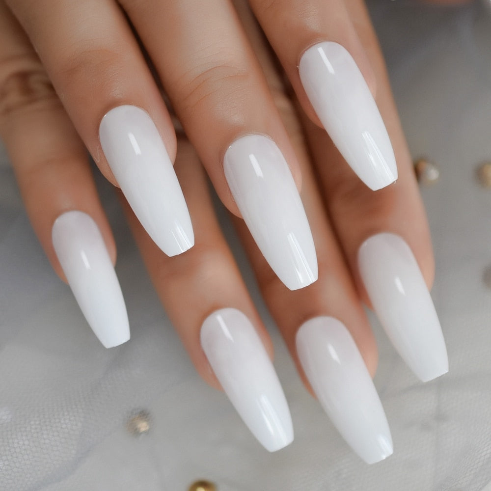 Salon Acrylic Press On French Nails Short Length
