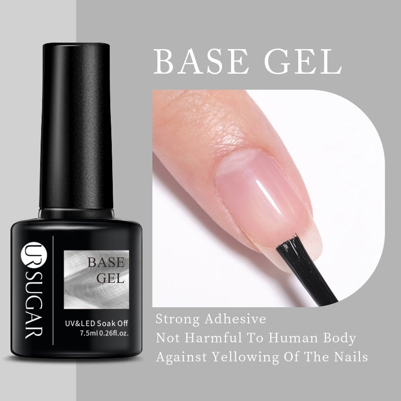 Sparkling Gel Nail Polish Reflective Glitter Semi Permanent Need Base Top Coat 7.5ml