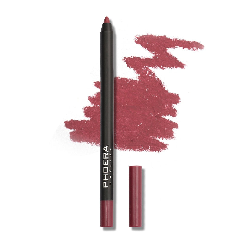 Waterproof Matte Lipliner Pencil Red Contour Tint 12 Colors
