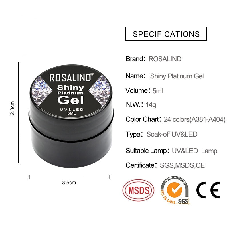 Gel Nail Polish Glitter Paint Hybrid