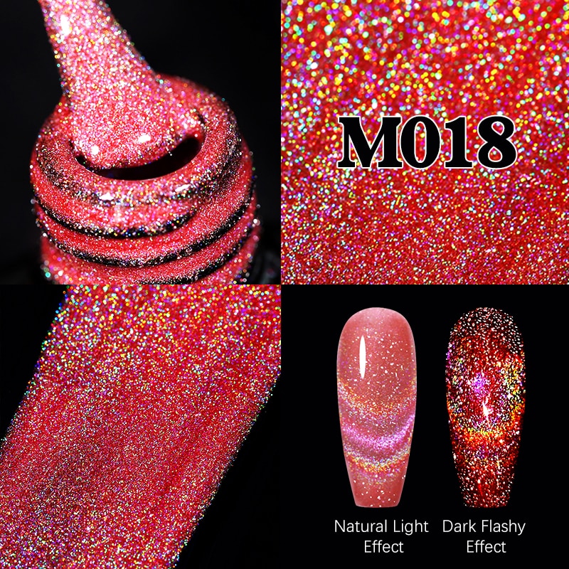 Sparkling Gel Nail Polish Reflective Glitter Semi Permanent Need Base Top Coat 7.5ml