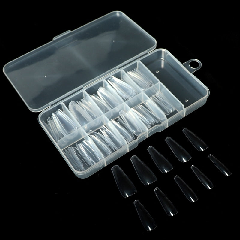 100-500pcs False Ballerina Natural Look Nails