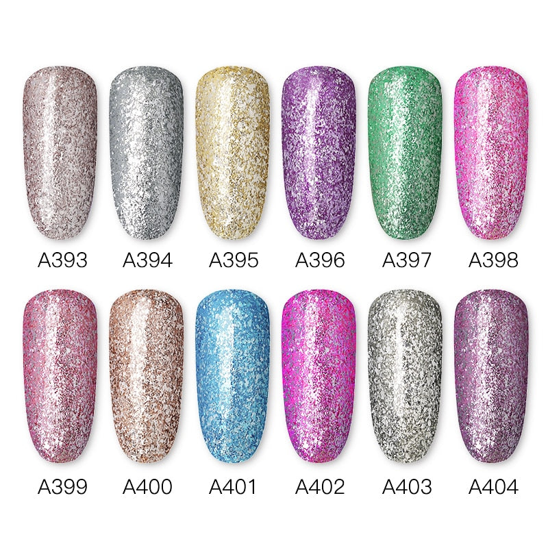 Gel Nail Polish Glitter Paint Hybrid