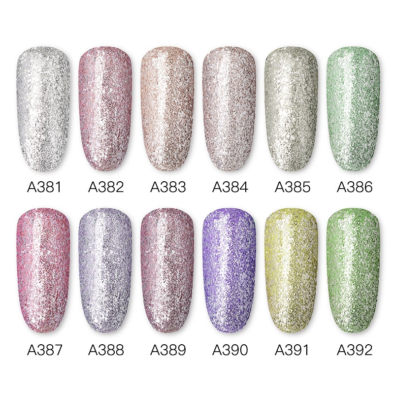 Gel Nail Polish Glitter Paint Hybrid