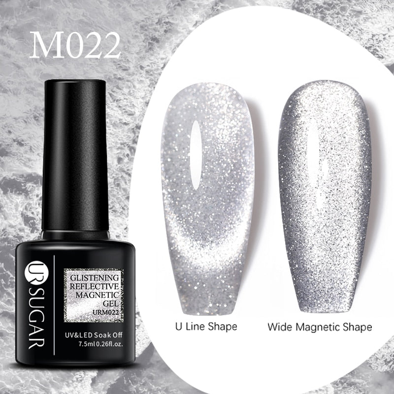 Sparkling Gel Nail Polish Reflective Glitter Semi Permanent Need Base Top Coat 7.5ml